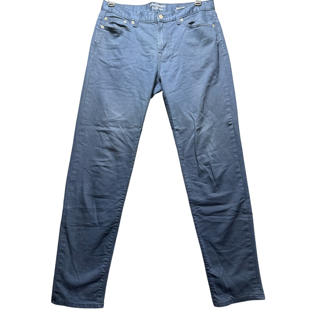 Banana Republic Travel Pant Mens 33x34 Blue Athletic Fit Preppy Navy 599223